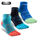 3 Pairs Sports Toe Socks Athletic Five Toe Socks