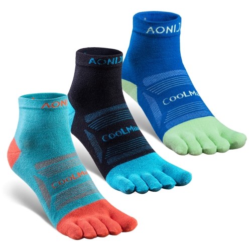 3 Pairs Sports Toe Socks Athletic Five Toe Socks