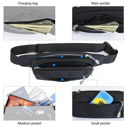 Multifunctional Waist Belt Ultra Light Waist Pouch Waterproof Gym Phone Holder Cellphone Pouch Waist Bag  Running Band Outdoor Running Bag Riding Bag