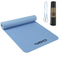 TOMSHOO 72.05×24.01in Portable Yoga Mat Thicken Sports Mat Anti-slip Exercise Mat for Fitness Workouts with Carrying Strap and Storage Bag