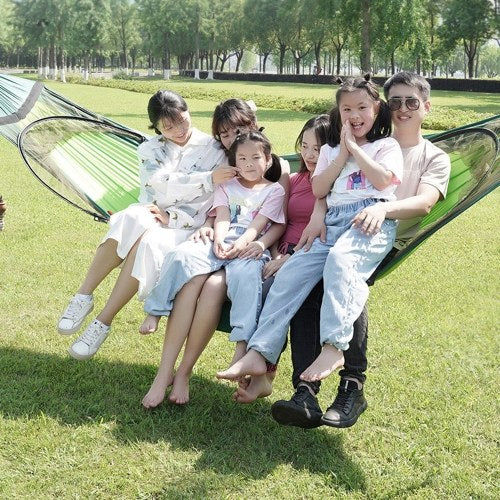 Portable Camping Hammock Outdoor Parachute Hammock Hammock Swing Bed with Mosquito Net for Outdoor Camping