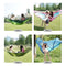 Portable Camping Hammock Outdoor Parachute Hammock Hammock Swing Bed with Mosquito Net for Outdoor Camping