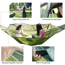 Portable Camping Hammock Outdoor Parachute Hammock Hammock Swing Bed with Mosquito Net for Outdoor Camping