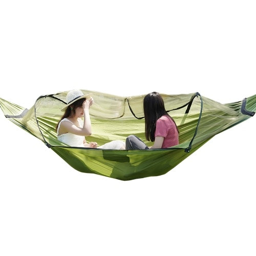 Portable Camping Hammock Outdoor Parachute Hammock Hammock Swing Bed with Mosquito Net for Outdoor Camping