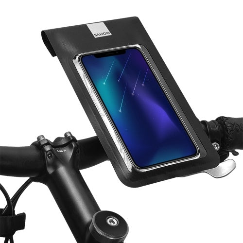 Touch screen Bike Phone Bag Waterproof Phone Holder Ultralight Cycling Tube Front Frame Bag Bicycle Bag Cellphone Pouch Fitness Equipment Bicycle Storage Bag  Bike Accessories