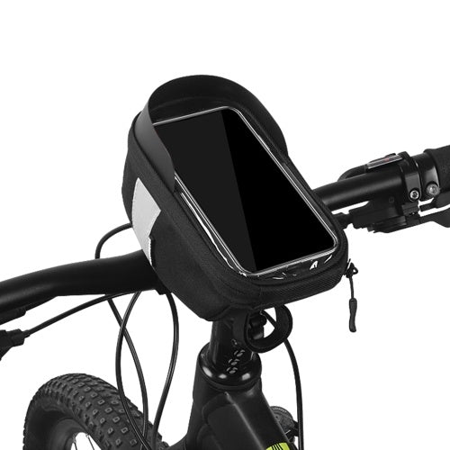 Touchscreen Bike Phone Bag Waterproof Phone Holder Cycling Tube Front Frame Bag Bicycle Bag Cellphone Pouch