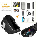 Touchscreen Bike Phone Bag Waterproof Phone Holder Cycling Tube Front Frame Bag Bicycle Bag Cellphone Pouch