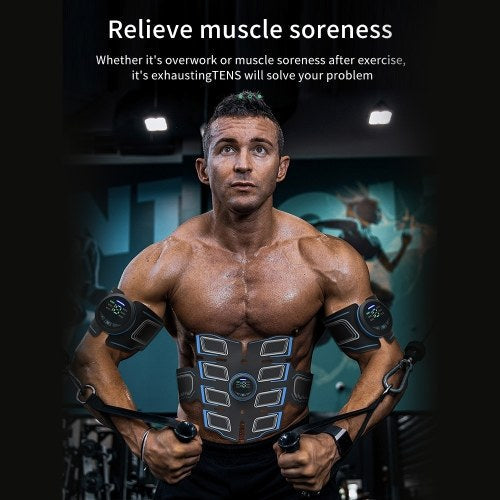 Eight Abdominal Muscle Shaper Househeld Exercise Equipment Body Slimming Fat Burning Exerciser Shape Building Fitness Electric Muscles Training Machine