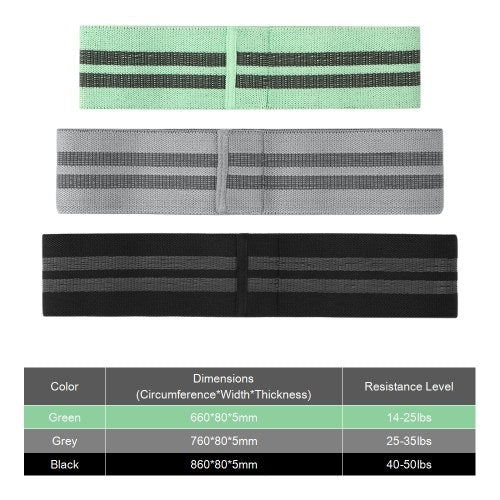 3 قطع من أربطة مقاومة للتمرين مع حقيبة تخزين، مجموعة أربطة مرنة لليوجا والتدريب على صالة الألعاب الرياضية المنزلية