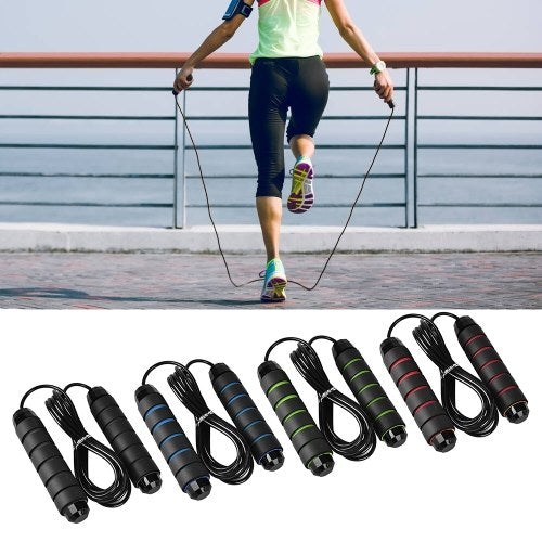 5PCS Exercise Resistance Loop Bands with 9.8ft Adjustable Skipping Rope