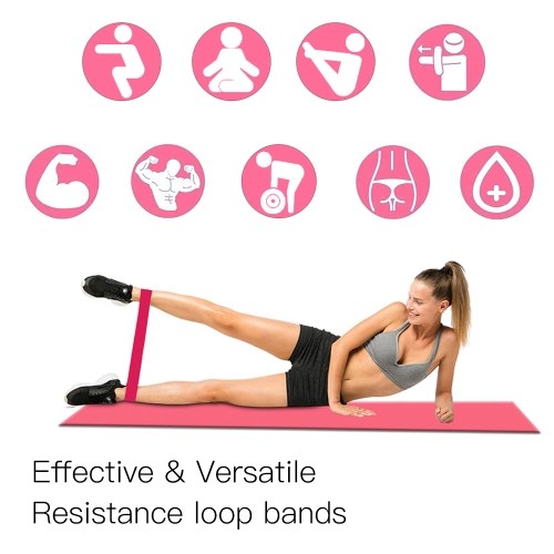 5PCS Exercise Resistance Loop Bands with 9.8ft Adjustable Skipping Rope