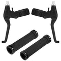 2pcs Bicycle Handlebar Grips & Brake Lever Road Bike MTB V Brake Levers with Anti-slip Grip Cover Cycling Handlebar Grips Short Brake Clutch Lever Bilateral Bicycle Grips Aluminum Alloy Brake Levers for Mountain Bike BMX Folding Bike  Bike Accessories Rid