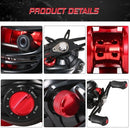 Baitcasting Reel 18+1BB Ball Bearings Baitcasting Fishing Reel High Speed 7.2: 1 Gear Ratio Magnetic Brake System Baitcaster Reel