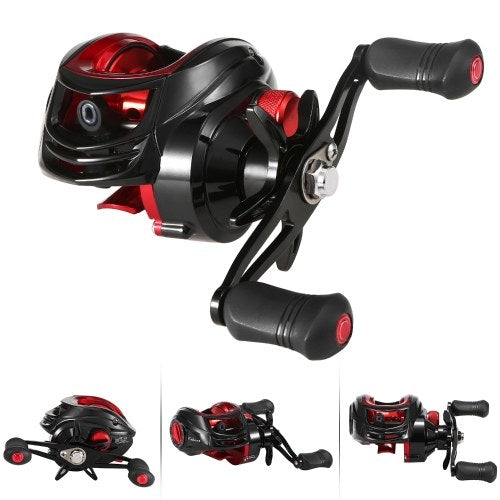 Baitcasting Reel 18+1BB Ball Bearings Baitcasting Fishing Reel High Speed 7.2: 1 Gear Ratio Magnetic Brake System Baitcaster Reel