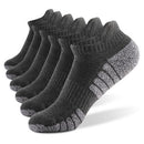 6 Pairs Sports Ankle Socks  Athletic Low-cut Socks Thick Knit Autumn Winter Socks Outdoor Fitness Breathable Quick Dry Socks Wear-resistant Warm Socks Lightweight Anti-skid No-Show Socks For Marathon Running Cycling