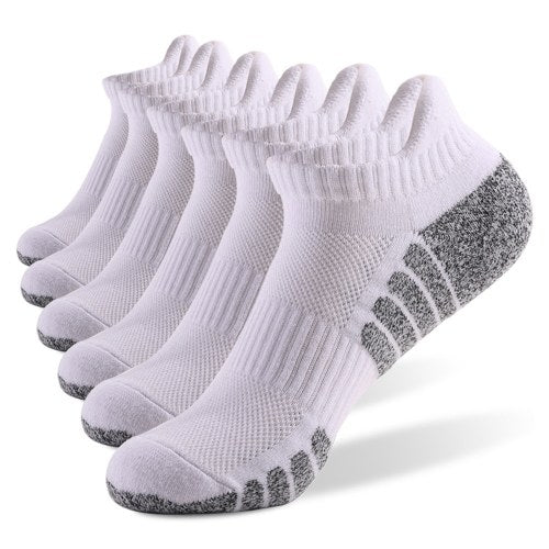 6 Pairs Sports Ankle Socks  Athletic Low-cut Socks Thick Knit Autumn Winter Socks Outdoor Fitness Breathable Quick Dry Socks Wear-resistant Warm Socks Lightweight Anti-skid No-Show Socks For Marathon Running Cycling