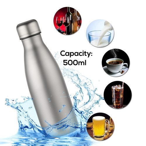 Lixada 550ml / 680ml Titanium Water Bottle Lightweight