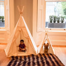 Teepee Tent for Kids Foldable Children Play Tents for Girls and Boys 100% Cotton Canvas Playhouse Toys for Girl and Child Indoor and Outdoor