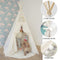 Teepee Tent for Kids Foldable Children Play Tents for Girls and Boys 100% Cotton Canvas Playhouse Toys for Girl and Child Indoor and Outdoor