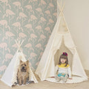 Teepee Tent for Kids Foldable Children Play Tents for Girls and Boys 100% Cotton Canvas Playhouse Toys for Girl and Child Indoor and Outdoor