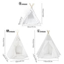 Teepee Tent for Kids Foldable Children Play Tents for Girls and Boys 100% Cotton Canvas Playhouse Toys for Girl and Child Indoor and Outdoor