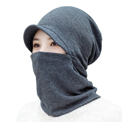 Women Winter Cap Neck Gaiter Warmer  Multifunctional Cloth Mask