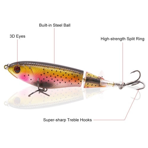 10.5cm/17.3g Fishing Lures Propeller Hard Bait Floating Pencil Wobblers Spinning Fishing Lure Outdoor Fishing Gear