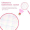 Badminton Racket for Children 1 Pair, Nylon Alloy Pracitical Professional Racquet Set for Children Indoor/Outdoor Sport Game