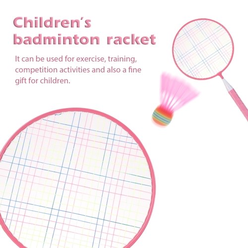 Badminton Racket for Children 1 Pair, Nylon Alloy Pracitical Professional Racquet Set for Children Indoor/Outdoor Sport Game