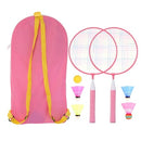 Badminton Racket for Children 1 Pair, Nylon Alloy Pracitical Professional Racquet Set for Children Indoor/Outdoor Sport Game