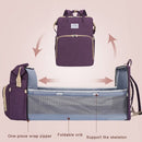 2in1 Multifunctional Backpack Diaper Bag Travel Portable 2 In 1 Insulated Sundries Organizer Mommy Folding Crib Bags