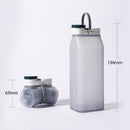 Curled-up Silica Gel Milk Bottle 600ml Portable Travel Water Cup Outdoor Sports Kettle Collapsible Silicone Water Bottle