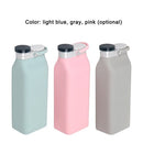 Curled-up Silica Gel Milk Bottle 600ml Portable Travel Water Cup Outdoor Sports Kettle Collapsible Silicone Water Bottle