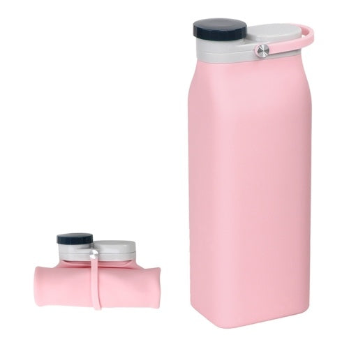 Curled-up Silica Gel Milk Bottle 600ml Portable Travel Water Cup Outdoor Sports Kettle Collapsible Silicone Water Bottle