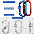 25KN Professional Climbing Carabiner Screw Locking Gate Carabiner Heavy Duty O-shape Climbing Buckle Lightweight Hammock Locking Clip for Climbing Rappelling Canyoning Hammock Climbing Gear Quick Clip Equipment