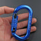 25KN Professional Climbing Carabiner Screw Locking Gate Carabiner Heavy Duty O-shape Climbing Buckle Lightweight Hammock Locking Clip for Climbing Rappelling Canyoning Hammock Climbing Gear Quick Clip Equipment