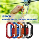 25KN Professional Climbing Carabiner Screw Locking Gate Carabiner Heavy Duty O-shape Climbing Buckle Lightweight Hammock Locking Clip for Climbing Rappelling Canyoning Hammock Climbing Gear Quick Clip Equipment