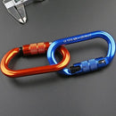 25KN Professional Climbing Carabiner Screw Locking Gate Carabiner Heavy Duty O-shape Climbing Buckle Lightweight Hammock Locking Clip for Climbing Rappelling Canyoning Hammock Climbing Gear Quick Clip Equipment