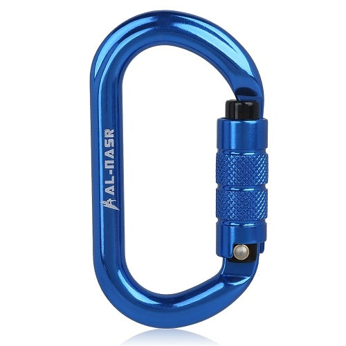 25KN Professional Climbing Carabiner Screw Locking Gate Carabiner Heavy Duty O-shape Climbing Buckle Lightweight Hammock Locking Clip for Climbing Rappelling Canyoning Hammock Climbing Gear Quick Clip Equipment