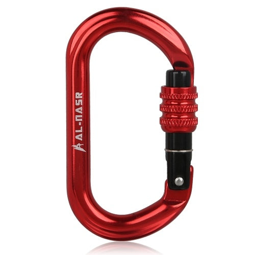 25KN Professional Climbing Carabiner Screw Locking Gate Carabiner Heavy Duty O-shape Climbing Buckle Lightweight Hammock Locking Clip for Climbing Rappelling Canyoning Hammock Climbing Gear Quick Clip Equipment