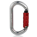 25KN Professional Climbing Carabiner Screw Locking Gate Carabiner Heavy Duty O-shape Climbing Buckle Lightweight Hammock Locking Clip for Climbing Rappelling Canyoning Hammock Climbing Gear Quick Clip Equipment