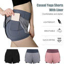 Women  2 in 1 Running Shorts High Waist Yoga Shorts