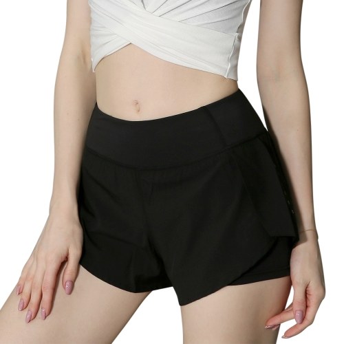 Women  2 in 1 Running Shorts High Waist Yoga Shorts