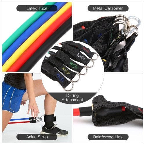 13Pcs Resistance Bands Set Elastic Workout