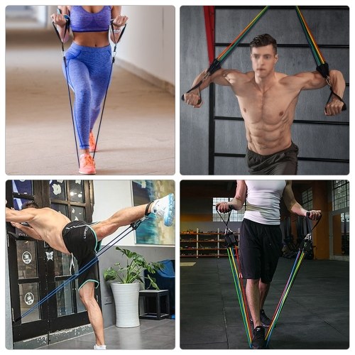 13Pcs Resistance Bands Set Elastic Workout