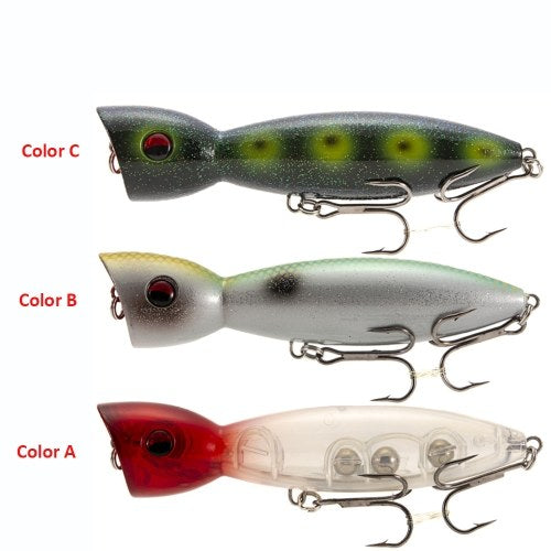 14cm / 5.5 Inch Big Popper Lure Plastic Hard Fishing Popper Lure Bait Crankbait with Treble Hooks