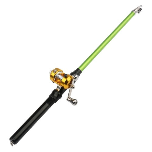 Mini Detachable Fishing Rod Portable Aluminum Alloy Fishing Pole with Spinning Kit Fishing Accessories