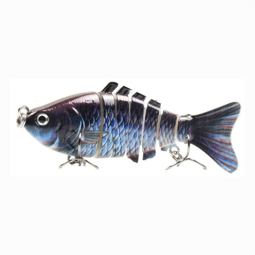 3.9in / 0.53oz Bionic Multi Jointed Hard Bait S Swimming Action Fishing Lure 7 Segment Sinking Fishing Lure VIB Bait Crankbait 3D Eyes Lifelike Artificial Fishing Lures Hook with Treble Hooks Tackle