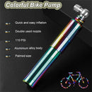 Mini Floor Bike Pump Super Fast Tire Inflation Portable Bicycle Pump Aluminum Alloy Tire Tube High Pressure Hand Pump Inflator Bike Tire Pump Cycling Air Inflator Mountain Road Bike Accessories for MTB Bicycle Pump