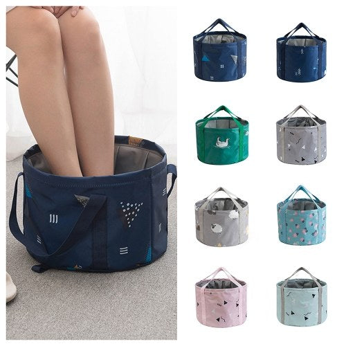 Collapsible Bucket Multi-Use Portable Basin for Soaking Feet Travelling Camping Picnic Indoor Outdoor